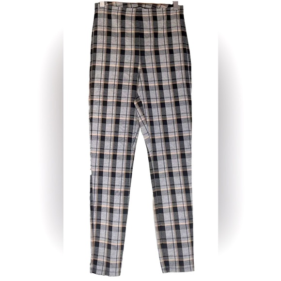 EUC Express Plaid Knit High Rise Leggings Black, White, Yellow (Women’s Size XS) - Picture 3 of 9
